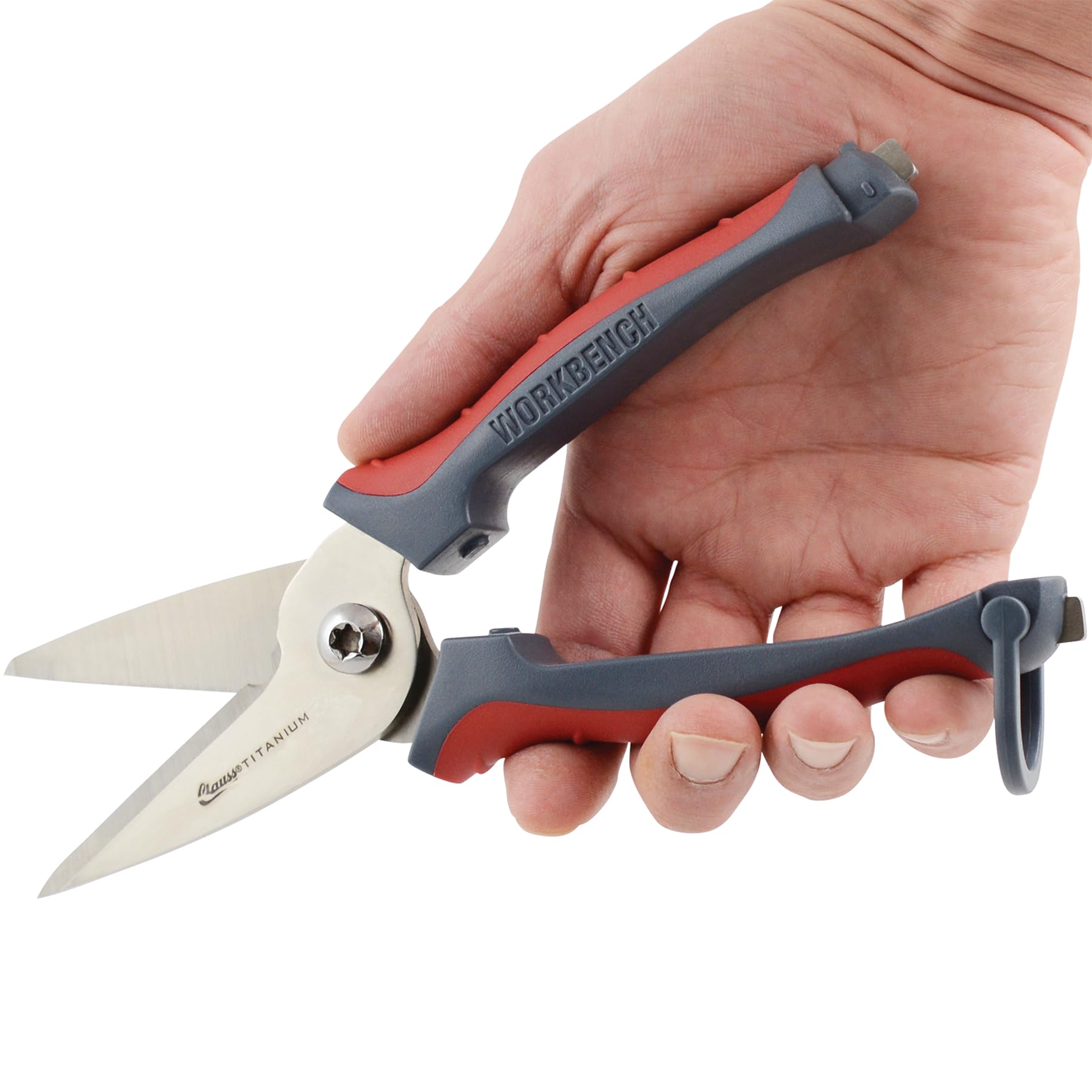 Clauss 20462 8-Inch Spring Assist Titanium Snips, All Purpose Heavy Duty Snips for Thick, Tough Materials - Image 4