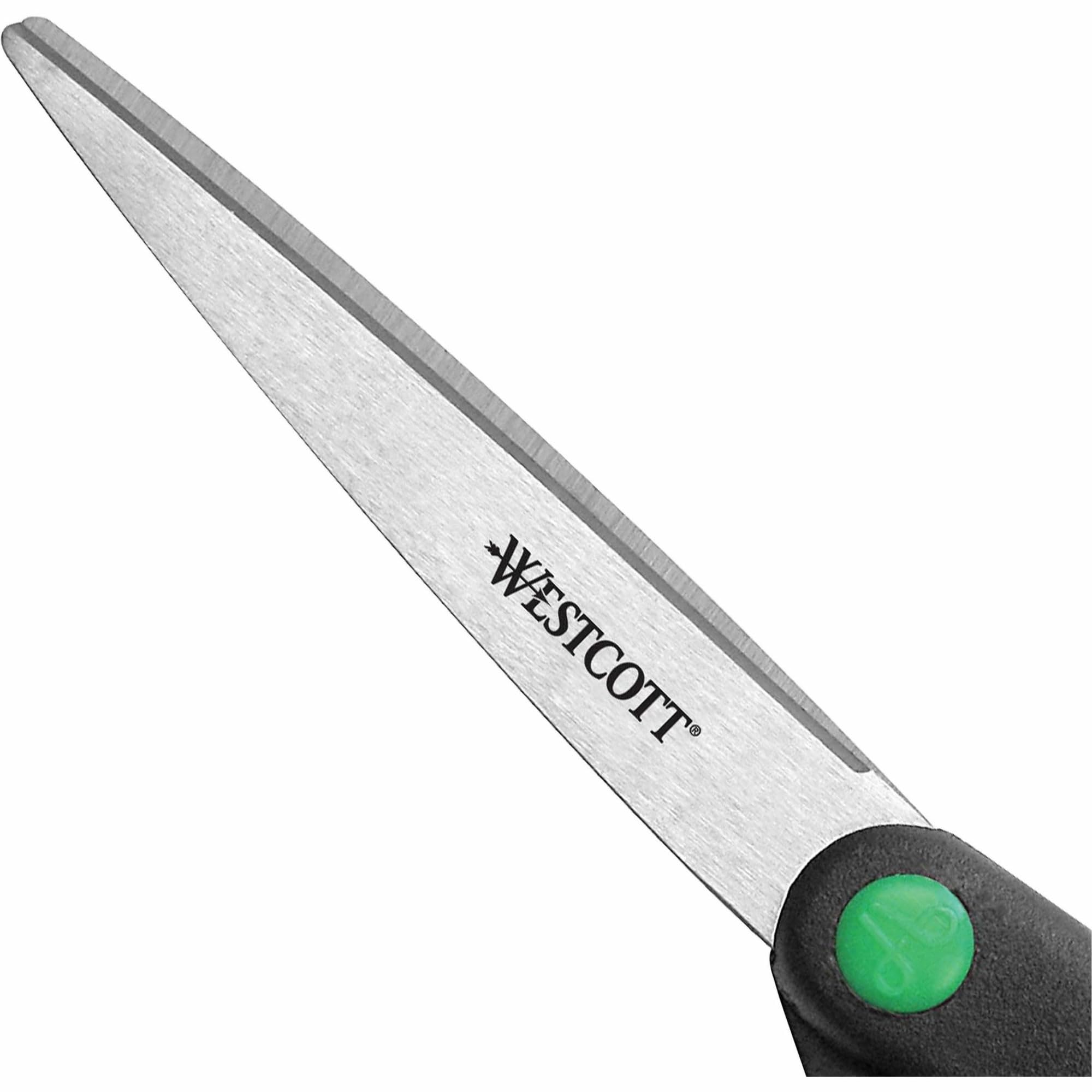 Wescott Kleenearth Recycled Stainless Steel Scissors, 8" Straight, Black (41418) - Image 5