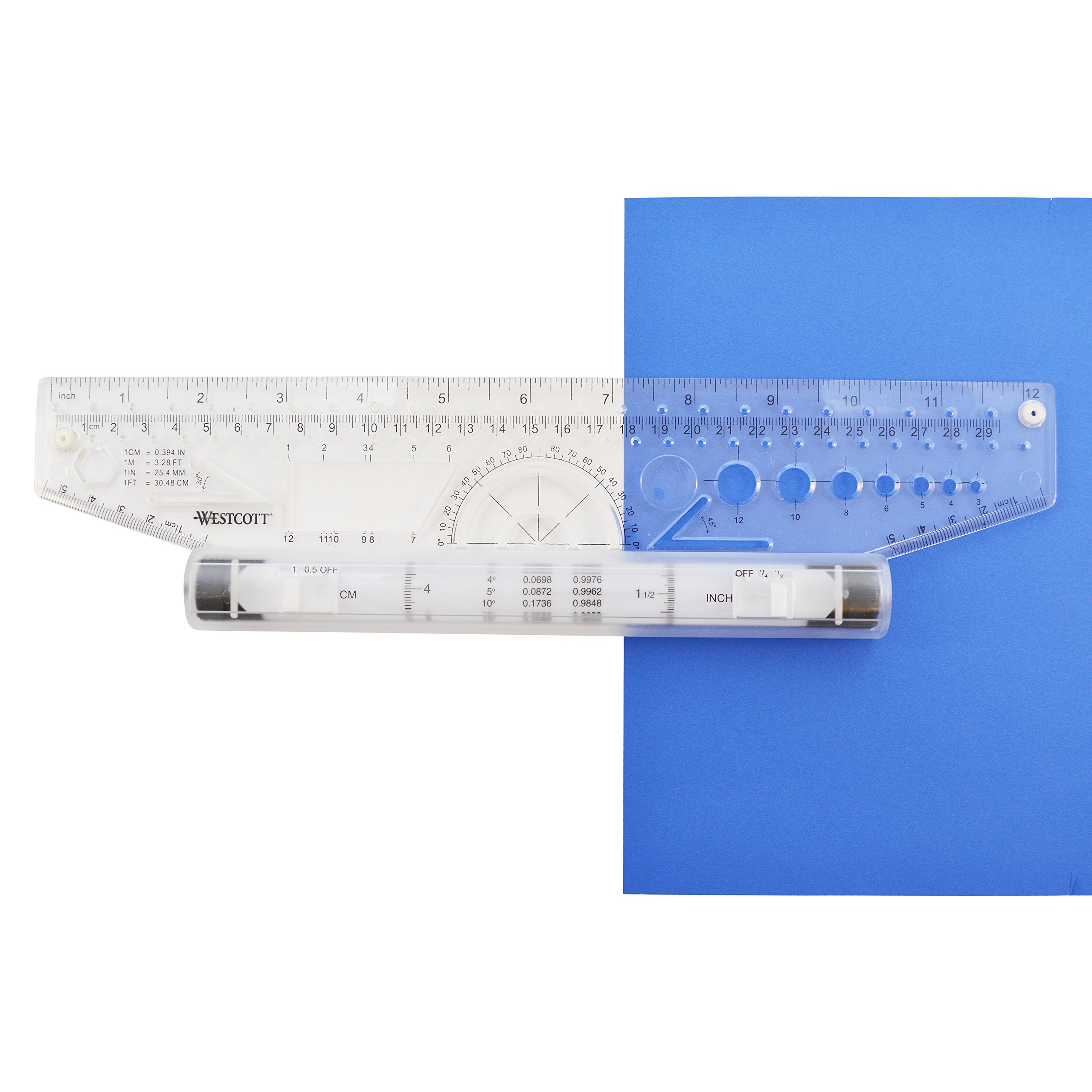 Westcott 12" Rolling Ruler, Clear - Image 3