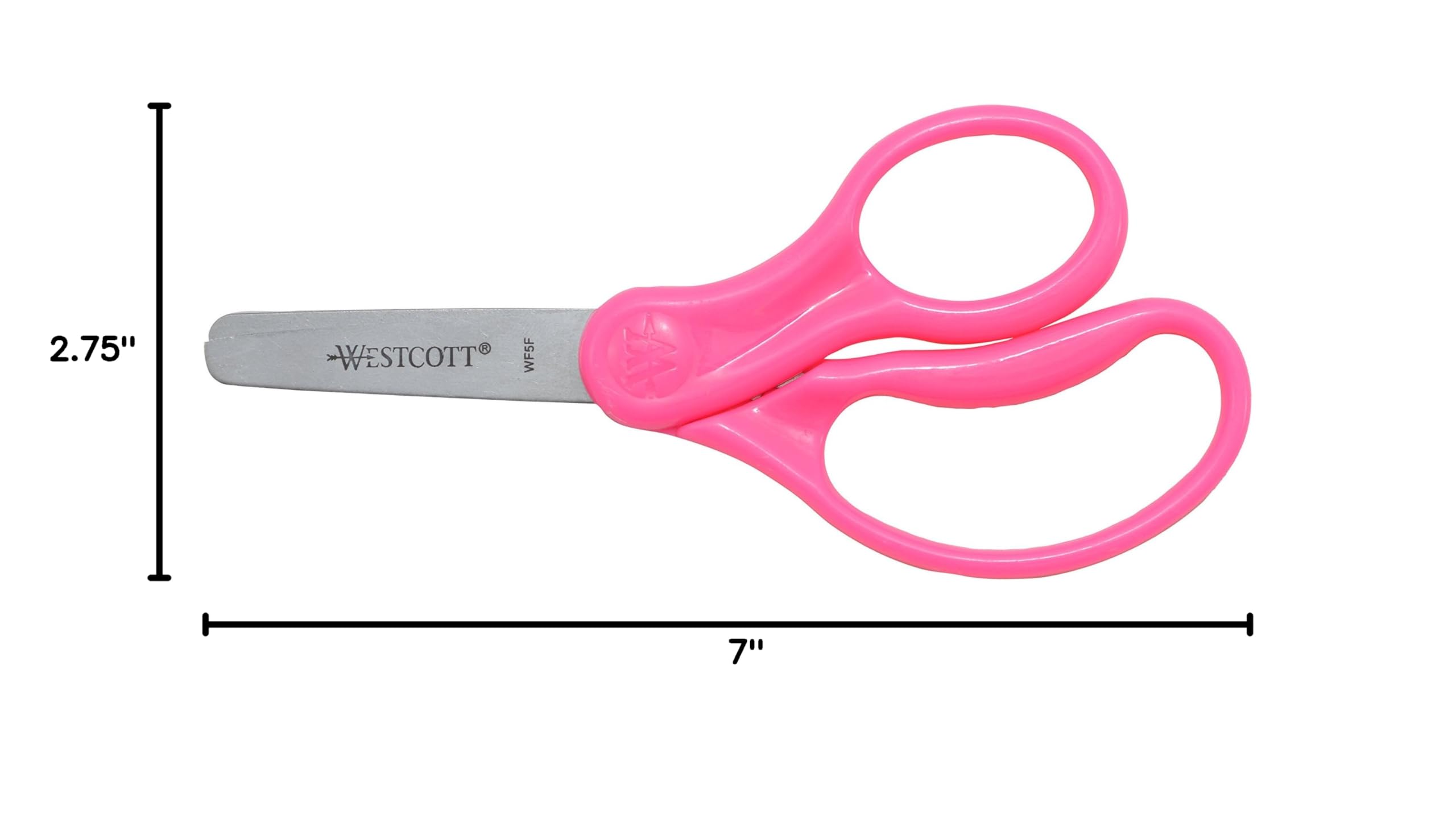 Westcott 15967 Right- and Left-Handed Scissors, Classic Kids' Scissors, Back to School, Classroom Supplies, Ages 4-8, 5-Inch Blunt Tip, Neon Pink - Image 4