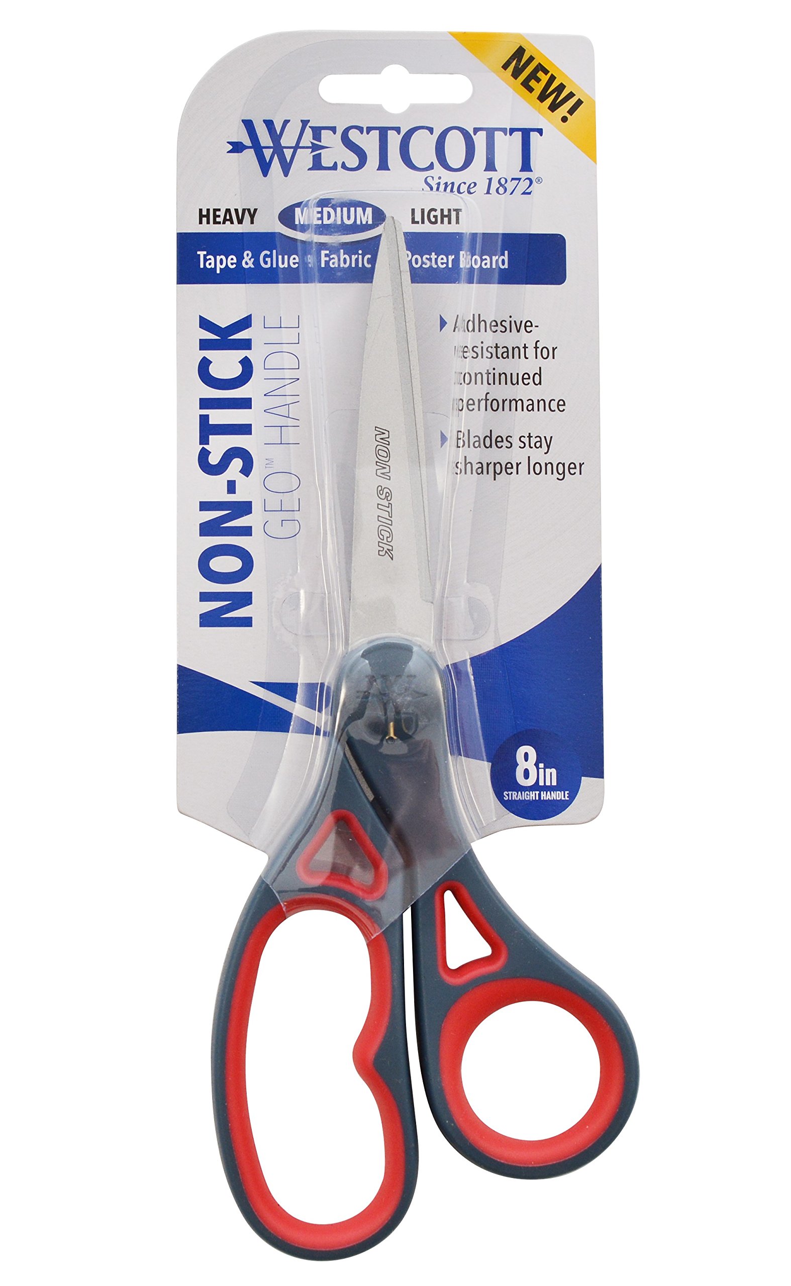 Westcott 8" Geo Non-Stick Scissors, Color Varies (16468), single - Image 3