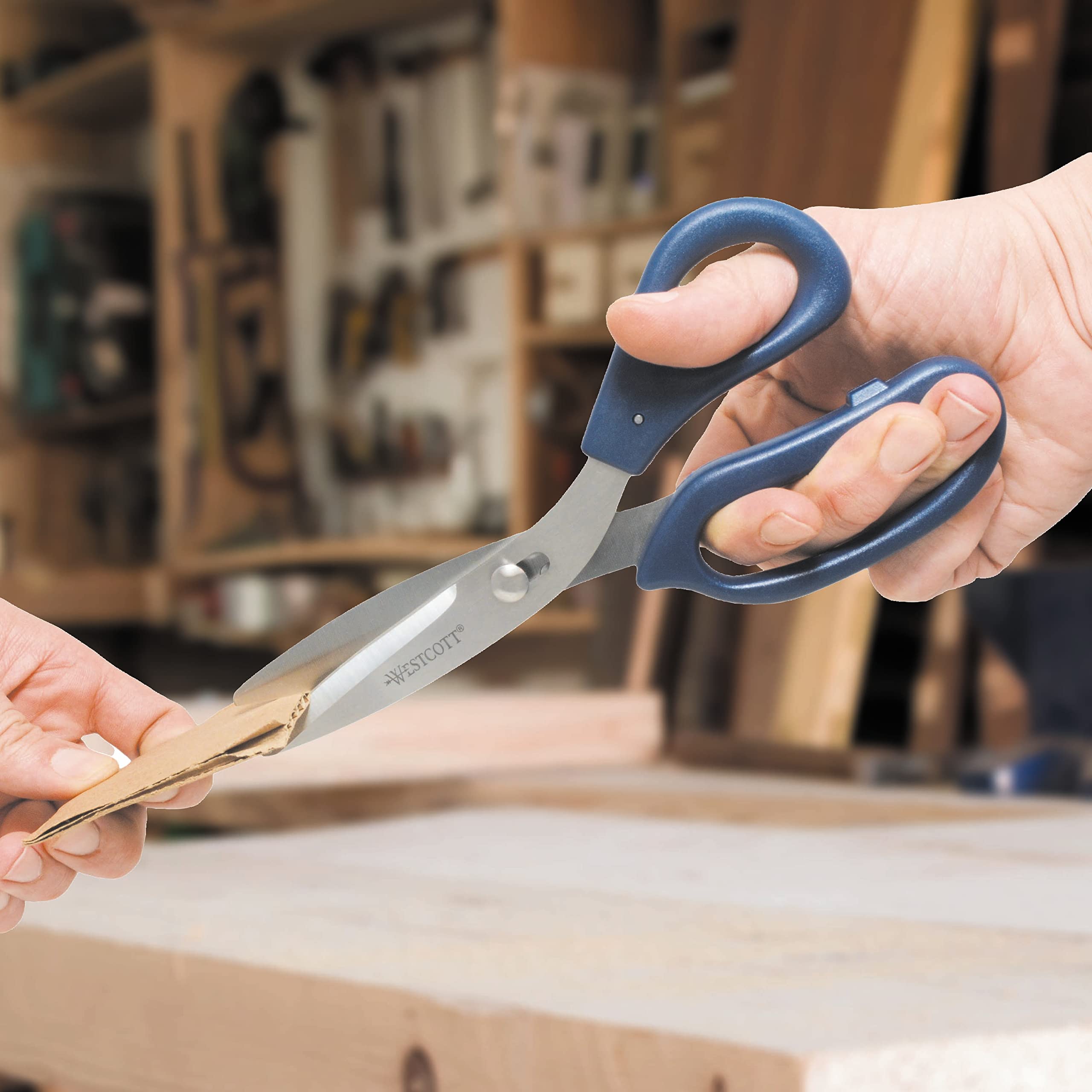 Westcott 8" Power Pivot Stainless Steel Hard Handle High-Leverage Crafting and Fabric Scissors - Image 12