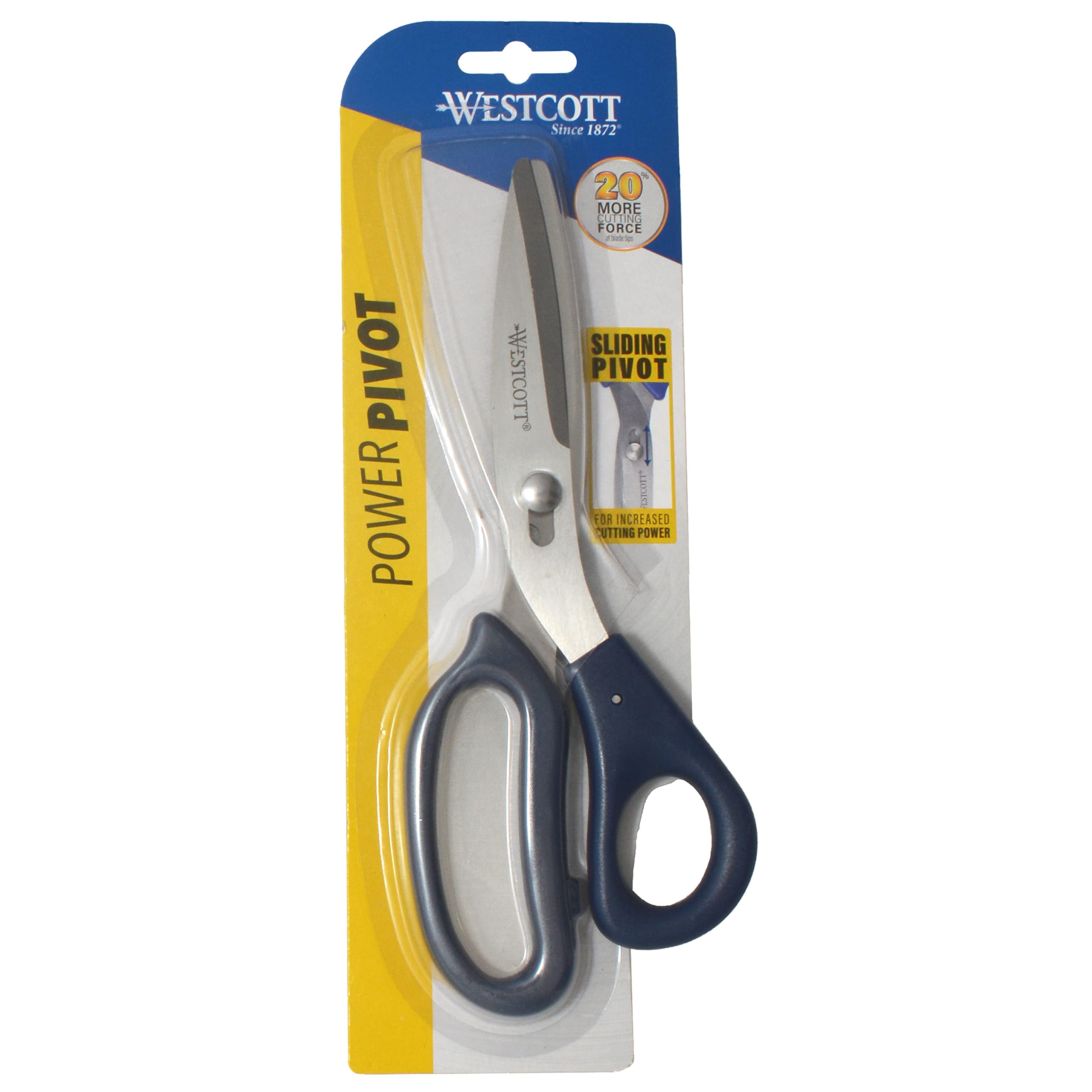 Westcott 8" Power Pivot Stainless Steel Hard Handle High-Leverage Crafting and Fabric Scissors - Image 4