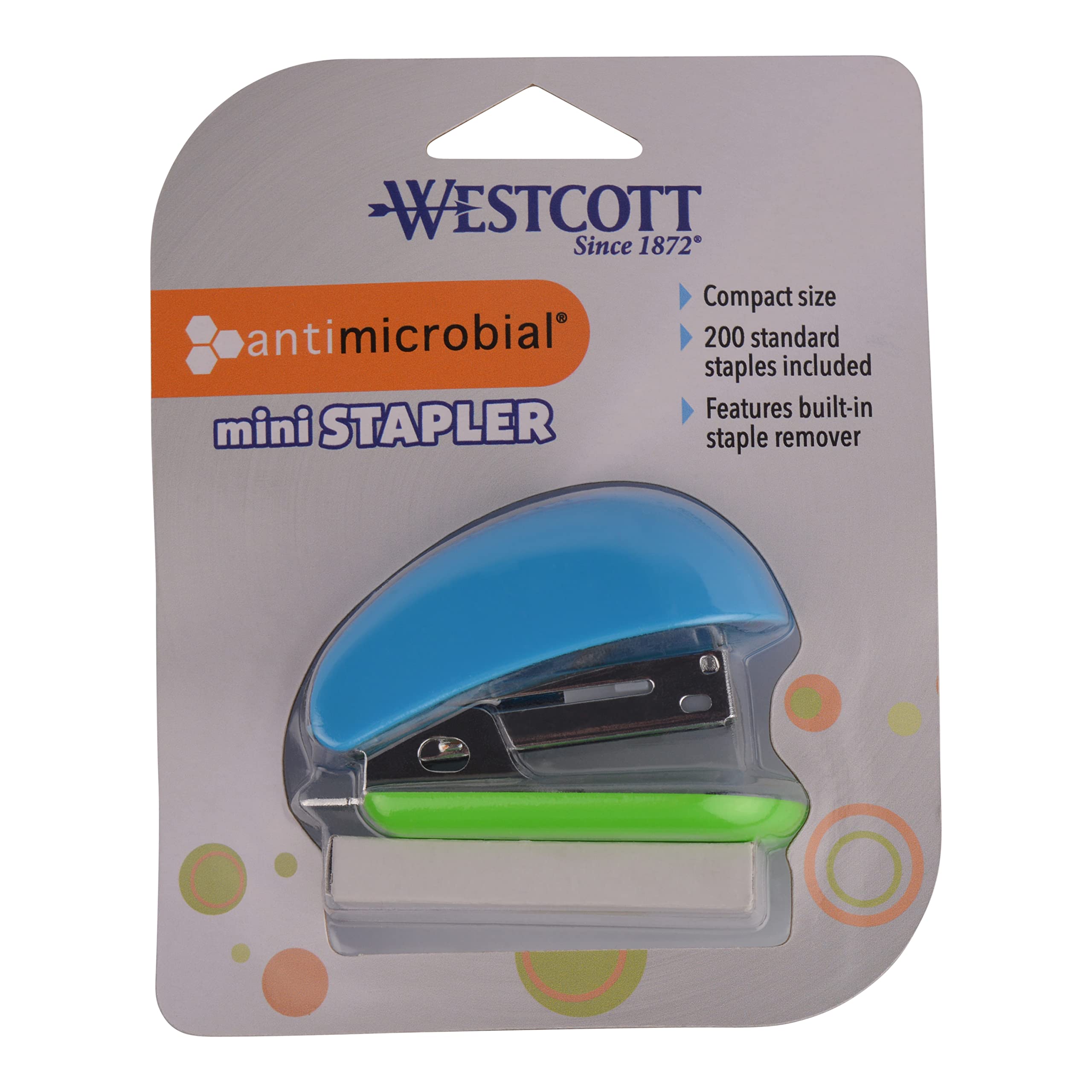 Westcott Assorted Colors Stapler with 200 Staples, Mini - Image 7