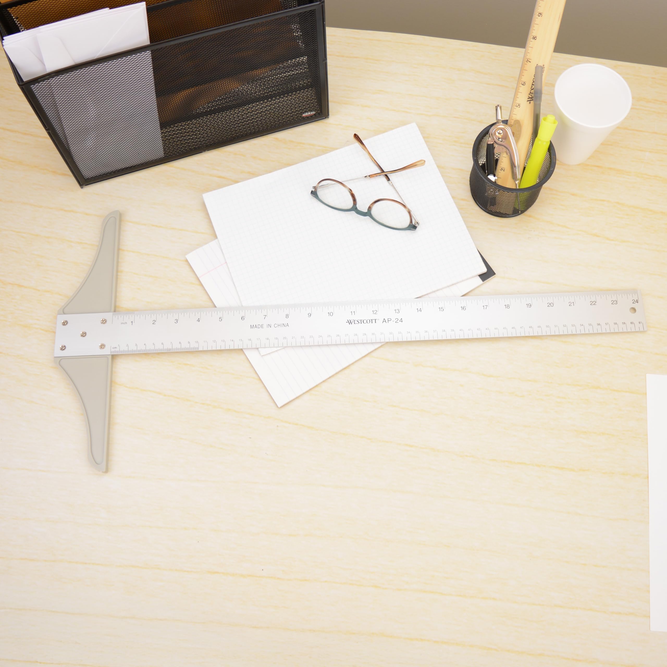 Westcott Graduated T-Square, Aluminum, Drafting, Back-to-School, School Supplies, Classroom Supplies, 24-Inch - Image 6