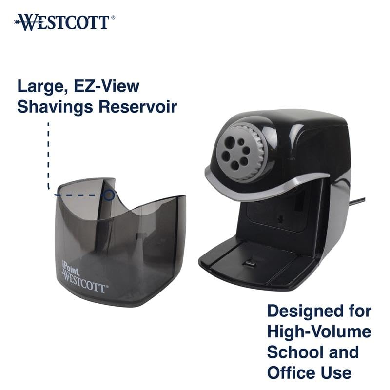 Westcott iPoint Heavy Duty Electric Pencil Sharpener for Home, School, and Office - Image 4