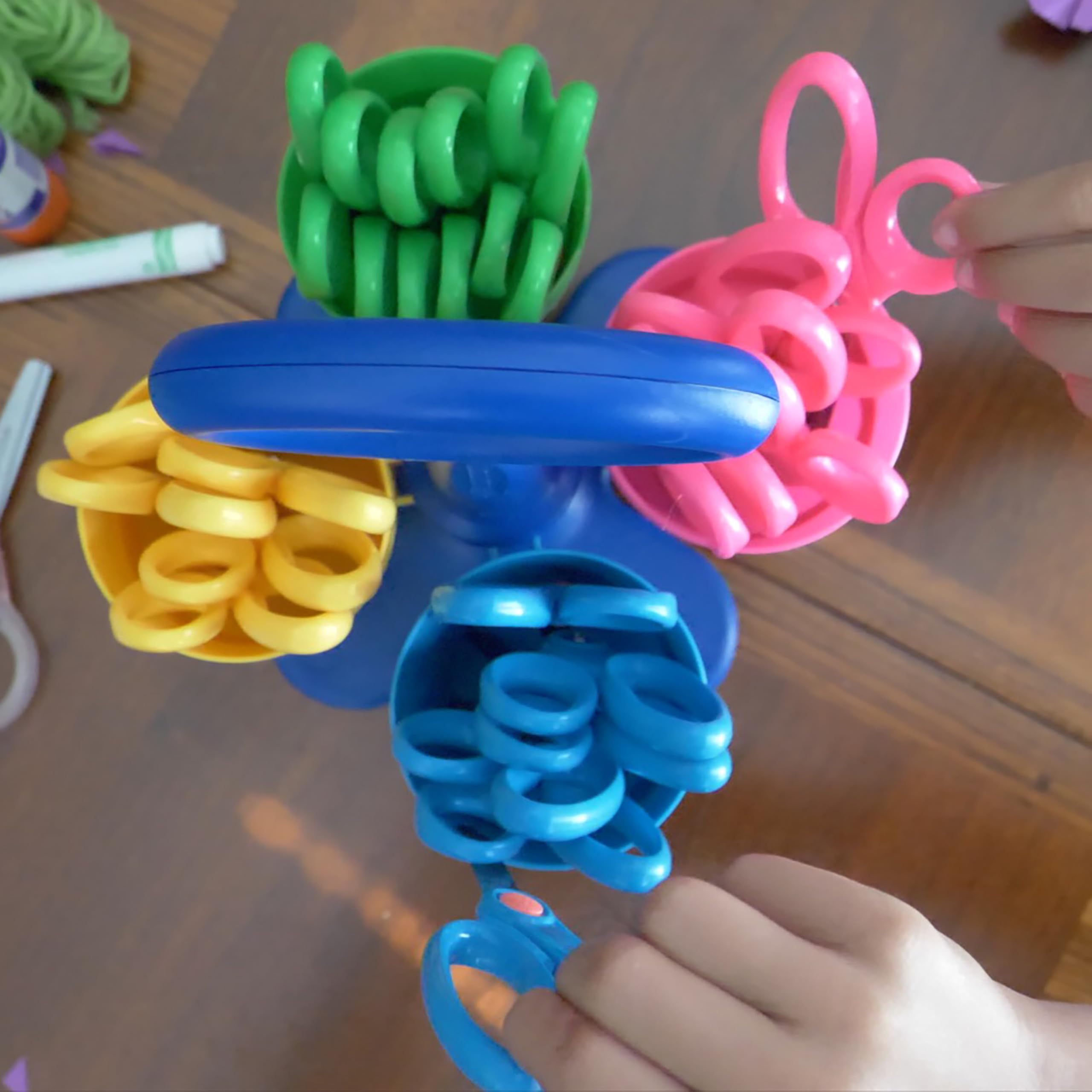 Westcott School Scissor Caddy and 5-Inch Blunt Safety Scissors for Kids, Back to School, Classroom Supplies, Assorted, 24 Pack (14756) - Image 8