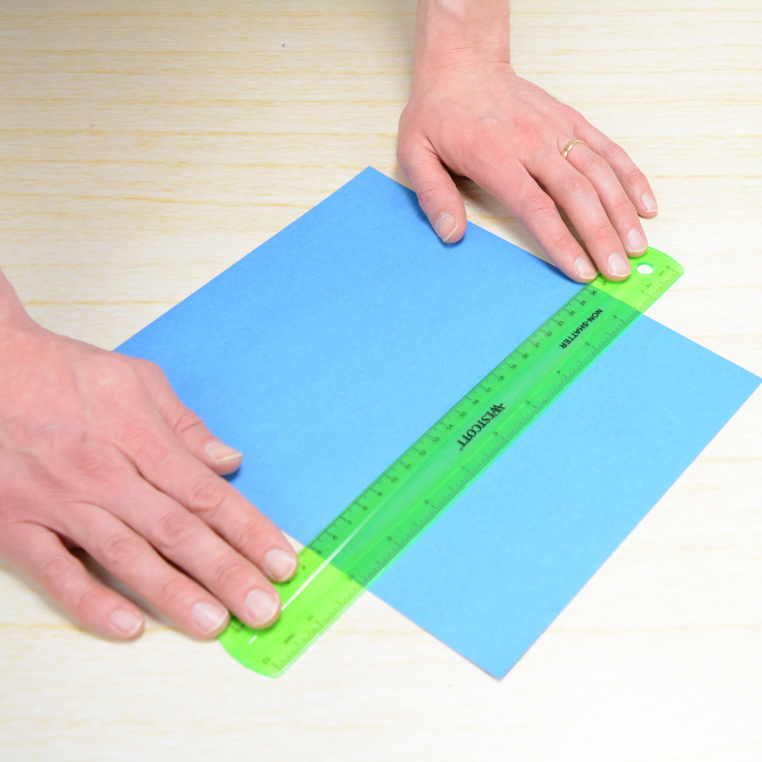 Westcott Shatterproof Ruler, 12-Inch, Green, 16012 - Image 6