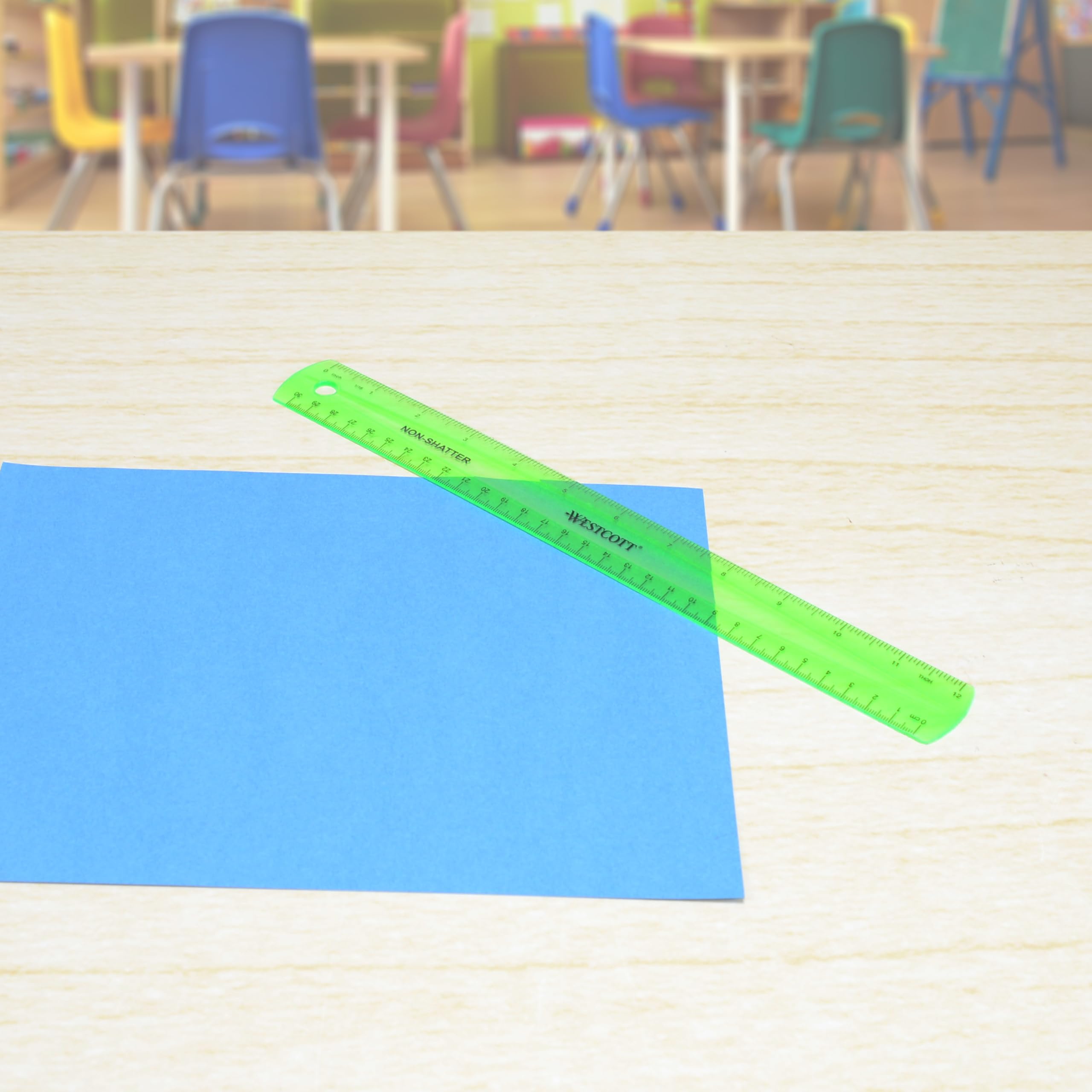 Westcott Shatterproof Ruler, 12-Inch, Green, 16012 - Image 8