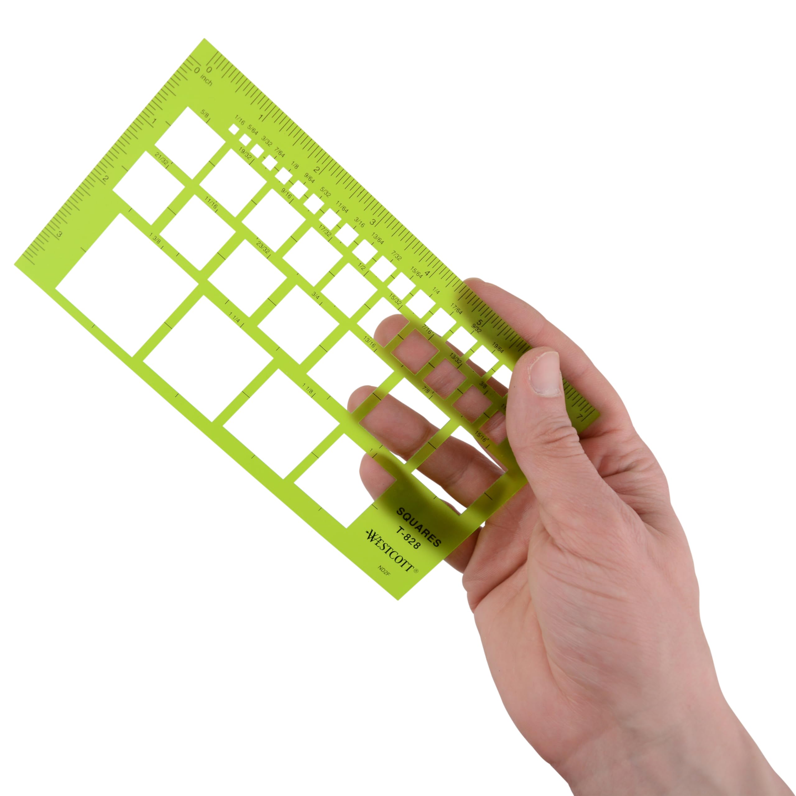 Westcott T-828 Technical Squares Drawing and Drafting Template, Plastic Template Tool, Green - Image 6