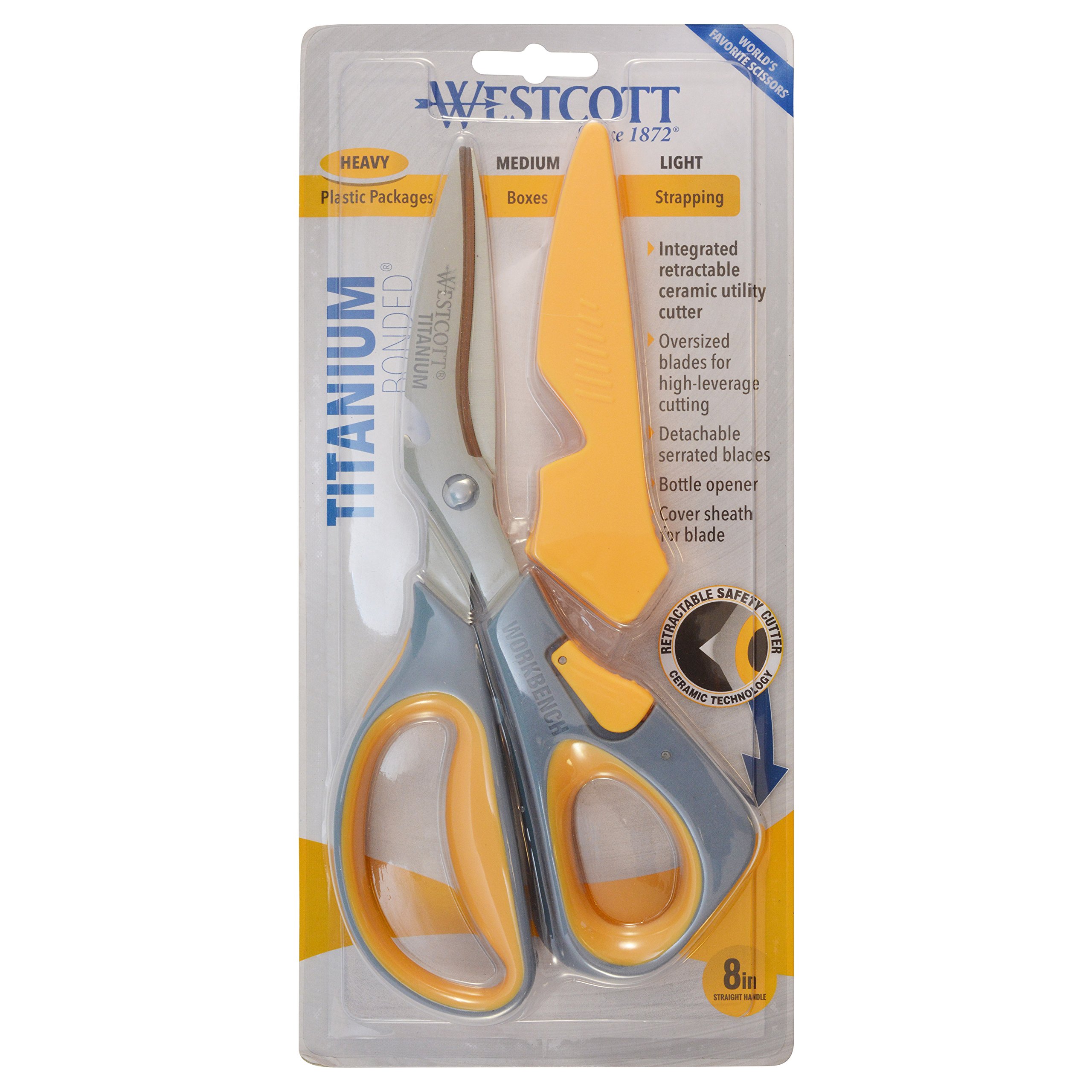 Westcott Titanium Workbench Shears with Sheath and Ceramic Cutter, 8" (16512) - Image 8